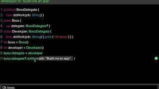 Learn Swift: Delegate work to the worker (Chapter 20 Lesson 8)