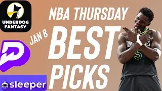 PrizePicks NBA Thursday Best NBA Player Prop Bets 1/8/26 | Best NBA Parlay Picks Today 🚀