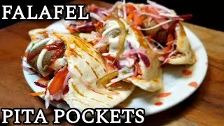 Falafel Pita Pockets | Hummus Pita Bread Falafel Recipe | Party Platter | HUMMUS RECIPE | FALAFEL