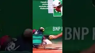Female tennis ball retriever has a wardrobe malfunction. #Subscribe #Shorts