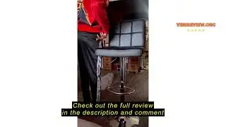 Review Dopinmin Counter Bar Stools Set of 2 Modern PU Leather Height Adjustable Swivel Barstool Hydr