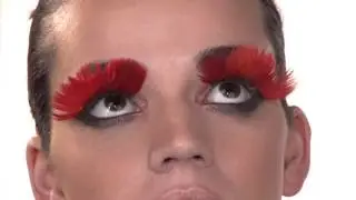 Elegant Red Feather Eyelashes BA 605