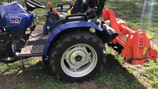 Rotavator tiller Morgnieux Ful 120 & Farmtrac Ft30