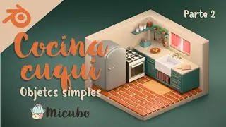 Tutorial Blender.Modelado de una cocina cuqui. Parte 2.