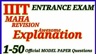 IIIT ENTRANCE EXAM REVISION with explanation of OFFICIAL MODEL PAPER | MATHS | apiiits