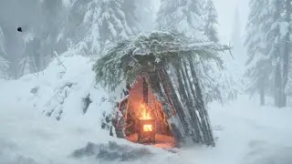 I Survived in a WINTER Forest in Insulated Tent | Extreme Winter Life Off the Grid