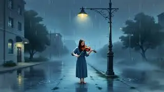 2 Stunden Lo-Fi Violine 🎻 | Melancholische Ambient Musik im Regen | Lofi-Room-17