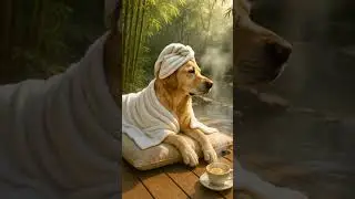 AI-Generated Luxury Dog Spa 🐶 | Relaxing Labrador in Nature