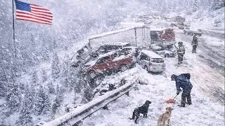 CHAOS in California! Snowstorm Causes Multiple Fatal Crashes in Sierra Nevada & Mammoth Lakes