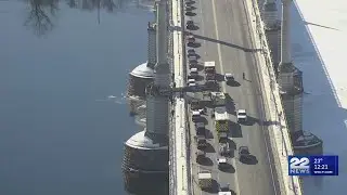 Connecticut River rescue efforts on Memorial Bridge in Springfield