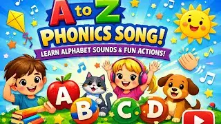 A to Z Phonics Song 🎶 | Learn Alphabet Sounds with Fun Actions 🧠👶 | ABC Songs for Kids