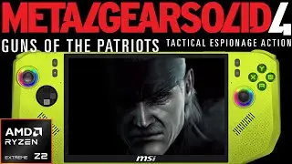 Metal Gear Solid 4 MSI Claw A8 Ryzen Z2 Extreme Performance: RPCS3 - PS3 Emulation