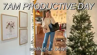 7AM DAY IN MY LIFE *productive* | errands, office updates, new business work, + decorating the tree!