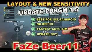 (Update) FaZe Beer11 Layout Code & New Sensitivity PUBG Mobile 1.5