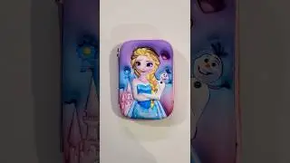 Cute Princess Elsa Pencil Case With filling Fancy Stationery #pencilbox #stationery #backtoschool