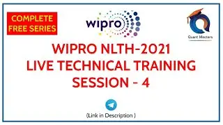 WIPRO NLTH 2021 | Live Tchnical Training Session #wipronlth #wipro