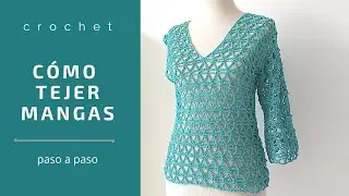 Como tejer a crochet mangas y hacer de un chaleco, un sweater