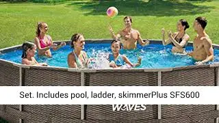 Summer Waves 14ft x 36in Wicker Metal Frame Pool Set