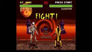 Mortal Kombat II (SNES) Play As Shao Kahn 100 % Working