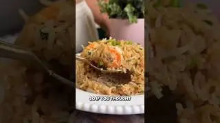 Butter Garlic Prawns Fried Rice 🧈🧄🍤🍚 #recipe #foodshorts #food #shortvideo #buttergarlicprawns