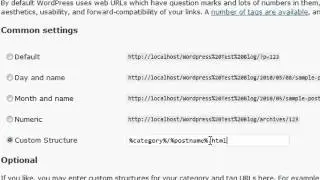 WordPress Tutorial  -17 -  Settings   Permalinks