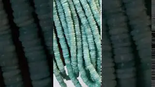 Natural Amazonite Stone Smooth Heishi Tyre Gemstone Beads Strand - AK Gemstone Beads