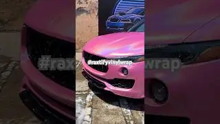 Maserati Laser Gloss Pink Vinyl Wrap #raxtify #automobile #ppfprotection