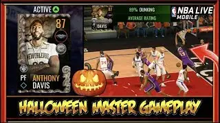 HALLOWEEN ELITE MASTER 87 OVR ANTHONY DAVIS GAMEPLAY! | NBA LIVE MOBILE 19 S3 HAUNTED MANOR MASTER