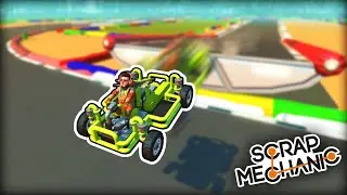 Гонки на картах на винтажной карте Mario Kart! (Многопользовательский режим Scrap Mechanic)