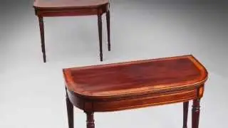 A FINE PAIR OF GEORGE III MAHOGANY CARD TABLES