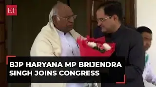 BJP Haryana MP Brijendra Singh joins Congress ahead of Lok Sabha elections