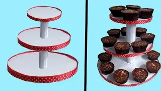 DIY CUPCAKE STAND| PAANO GUMAWA NG MAGANDANG CUPCAKE STAND | Shara's DIY