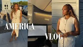 America Vlog | my first baseball game + flying business class + I ate everything and more