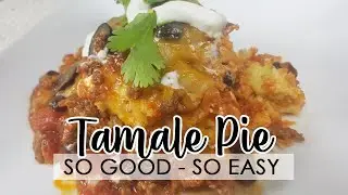The Best Tamale Pie  - Enchilada Cornbread Casserole - Quick and Easy Meal - So good!