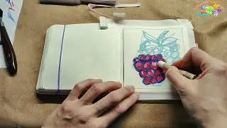 #малина #ежевика #маслянаяживопись #маслянаяпастель #art #painting #artisticchannel #какрисовать 