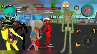 Stickman Superhero - TIME OF THE SKELETONS Android GamePlay Simulator