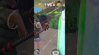 Free Fire Funny Solo Vs Squad🤣 | Free Fire 1vs4 Shorts🤣👑 #shorts #trending #freefire #youtubeshorts