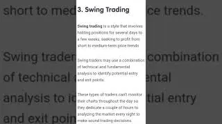 4 Types of Trading Styles..  #trading #forex #currencyexchange
