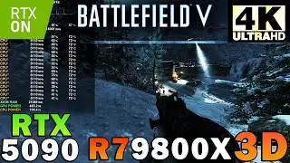 Battlefield 5 Ray Tracing 4K | RTX 5090 | R7 9800X3D | Maximum Settings