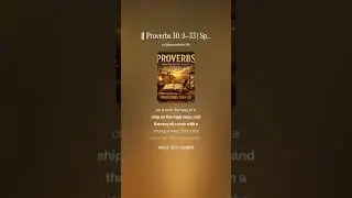 ‭📖 Proverbs 30 :1–33 | Spoken Word 