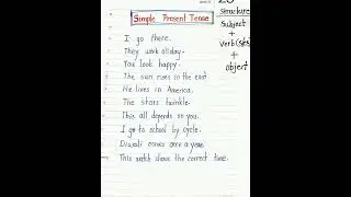 Simple Present Tense #english #grammar