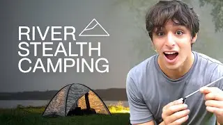 river stealth camping | using a mini fishing rod to try and catch fish
