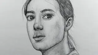 How to draw Realistic Girls Face using Loomis method
