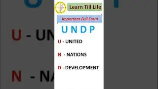 UNDP || Full Form || Learn Till Life || #shorts #education #undp #fullform #trendingstatus