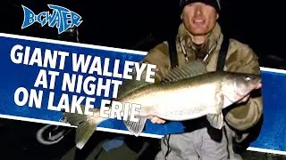 Winter Night Fishing For Giant Lake Erie Walleye