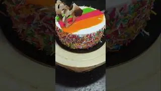 Amazing Multi colour cake design #youtubeshorts #shortsfeed #cakeart #explore #cakedesign #shorts