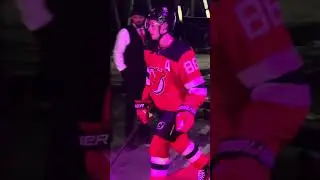 Jack Hughes BEHIND THE SCENES Exits Ice After Warmups 11/25 #njdevils #shorts #short #shortsvideo