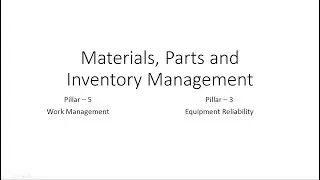 CMRP Exam Prep: Materials, Parts and Inventory Management + 10 MCQs