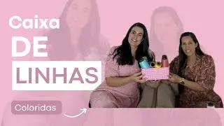 Caixa de linhas coloridas . SUA HIST&Oacute;RIA &Eacute; &Uacute;NICA .