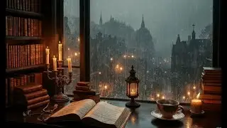 Est&aacute;s leyendo en el Londres victoriano junto a la ventana | Ambiente oto&ntilde;al lluvioso | Dark Academia